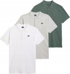 Męski komplet koszulek polo 4F polówka męska 3-pak PTSM366/555 10S+27M+41S