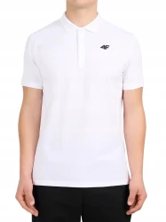 Męska koszulka polo 4F PTSM0771 10S  biały