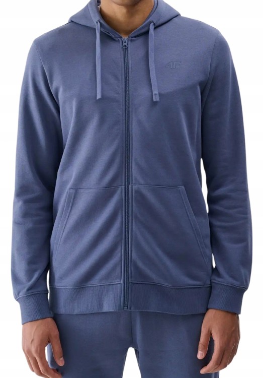 Męska bluza z kapturem 4F SWSM1768 32S denim