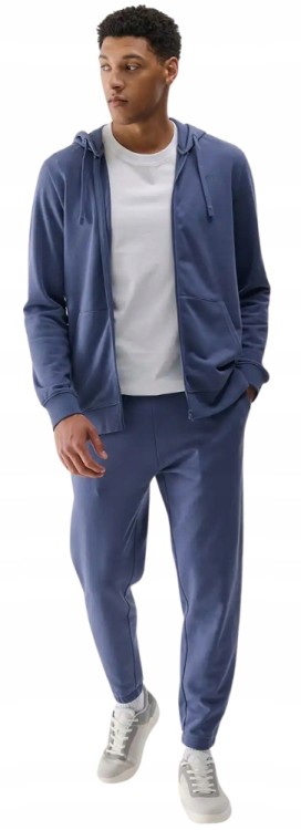 Męska bluza z kapturem 4F SWSM1768 32S denim