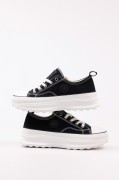 Damskie buty Big Star trampki na wysokiej podeszwie NN274125 czarny/biały