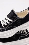 Damskie buty Big Star trampki na wysokiej podeszwie NN274125 czarny/biały