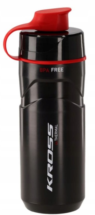 Bidon rowerowy termiczny KROSS Esker 500ml T4CBI000077BKRD czarny/czerwony