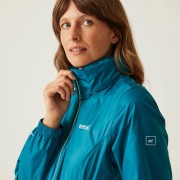 Damska kurtka przeciwdeszczowa z kapturem Regatta RWW304 C5M turkusowy