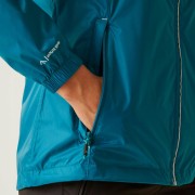 Damska kurtka przeciwdeszczowa z kapturem Regatta RWW304 C5M turkusowy