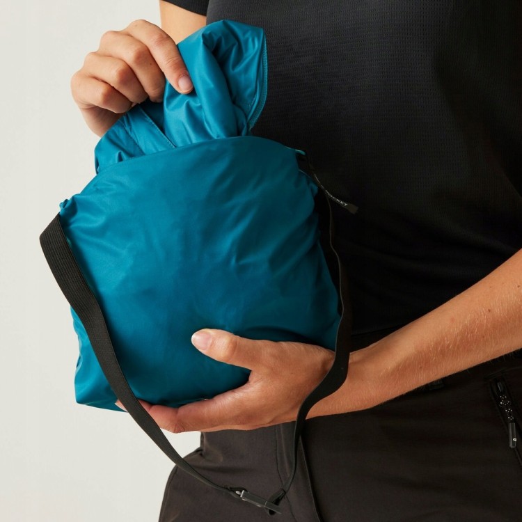 Damska kurtka przeciwdeszczowa z kapturem Regatta RWW304 C5M turkusowy