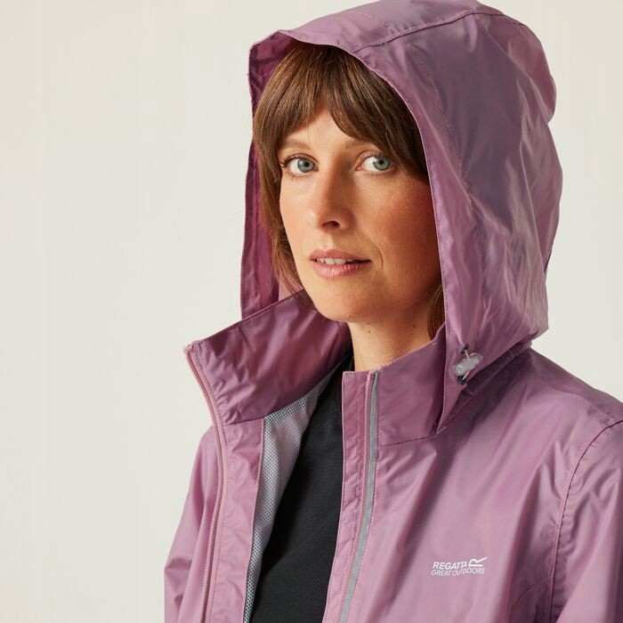 Damska kurtka przeciwdeszczowa z kapturem Regatta RWW304 5C2  j,róż