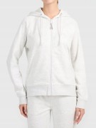 Damska bluza dresowa 4F rozpinana z kapturem SWSF2535 27M  jasny szary