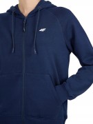 Damska bluza dresowa 4F rozpinana z kapturem SWSF2535 31S granatowy