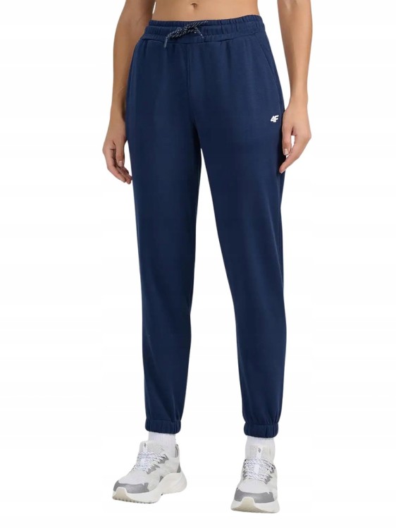Damskie spodnie dresowe 4F TROF1658 31S  granatowy