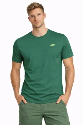 Męska koszulka 4F T-shirt bawełniany TSHM3986 41S  zielony