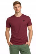 Męska koszulka 4F T-shirt bawełniany TSHM3986 60S bordowy