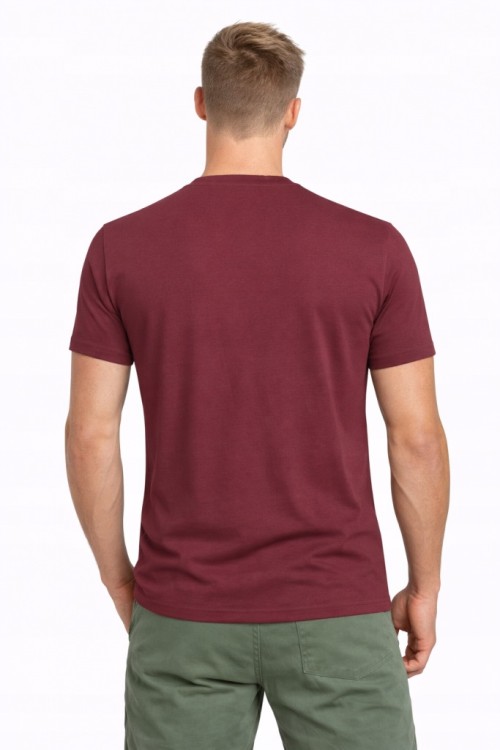 Męska koszulka 4F T-shirt bawełniany TSHM3986 60S bordowy