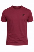 Męska koszulka 4F T-shirt bawełniany TSHM3986 60S bordowy