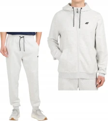 Męski dres sportowy 4F SWSM2550+TRM1673 27M j.szary