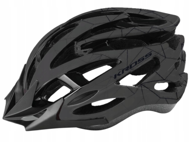 Kask rowerowy Kross Laki 0008LBK czarny/szary