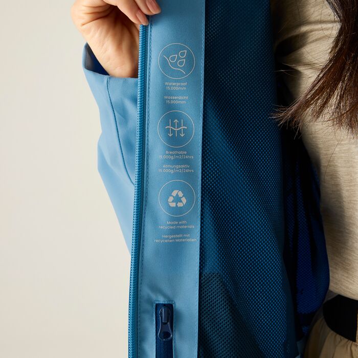 Damska kurtka przeciwdeszczowa Regatta RWW455 ZYA niebieski