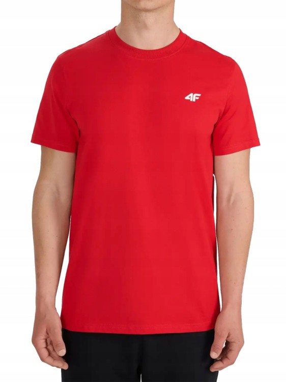 Męska koszulka zestaw 3 sztuk 4F T-shirt 3-pak TSHM3341 020S+62S+27M czarny/czerwony/j.szary