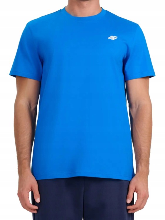 Męska koszulka zestaw 3 sztuk 4F T-shirt 3-pak TSHM3341 31S+33S+10S granatowy/niebieski/biały