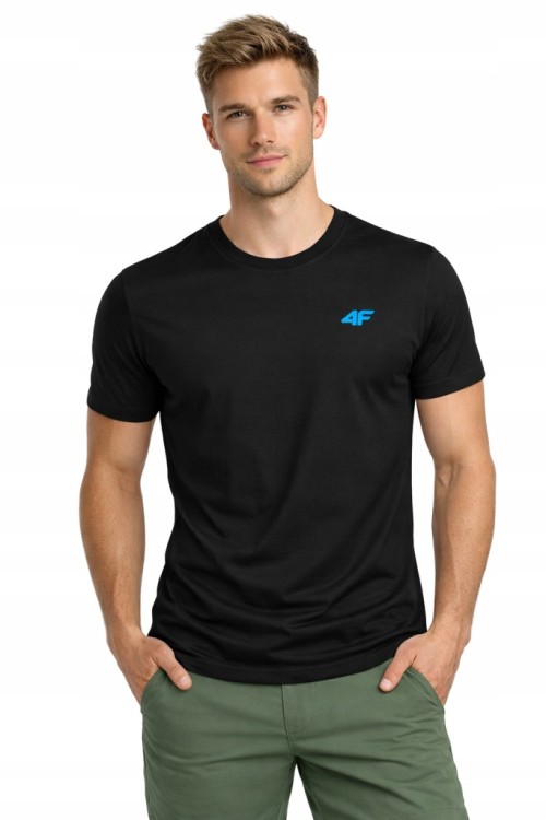 Męska koszulka zestaw 3 sztuk 4F T-shirt 3-pak TSHM3986 20S+10S+60S czarny/biały/bordowy