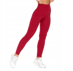 Damskie legginsy prążkowane Moraj RDL1000-020 czerwony