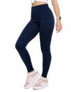 Damskie legginsy prążkowane Moraj RDL1000-020 granatowy
