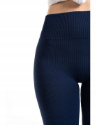 Damskie legginsy prążkowane Moraj RDL1000-020 granatowy