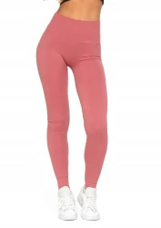 Damskie legginsy prążkowane Moraj RDL1000-020 różowy