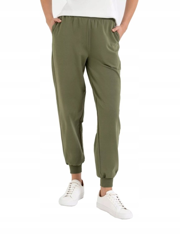 Damskie spodnie dresowe Moraj OSD2500-008 khaki