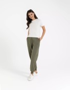 Damskie spodnie dresowe Moraj OSD2500-008 khaki