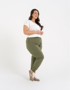 Damskie spodnie dresowe Moraj OSD2500-008 khaki
