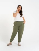 Damskie spodnie dresowe Moraj OSD2500-008 khaki