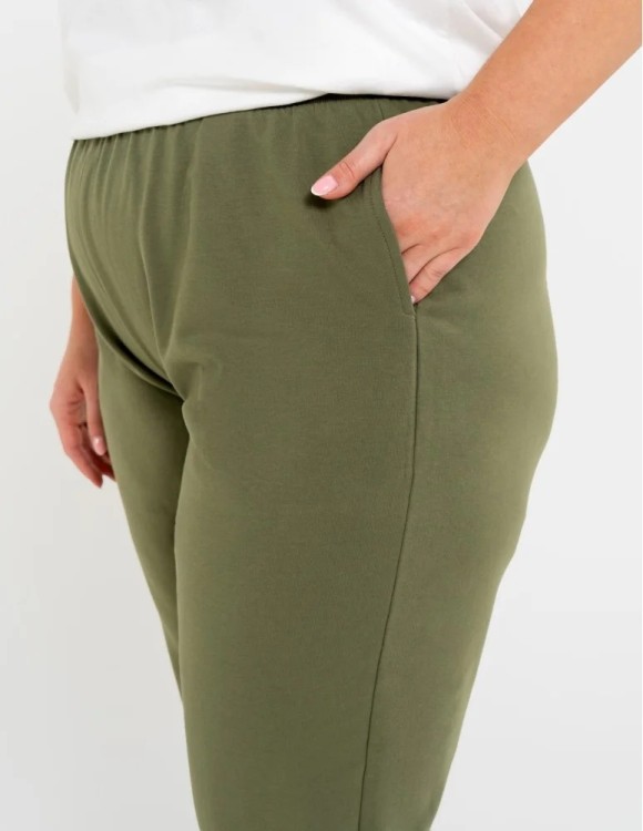 Damskie spodnie dresowe Moraj OSD2500-008 khaki