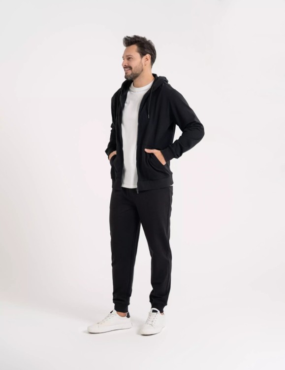 Męski dres sportowy Moraj OBM4400-001+OSM3400-001 czarny