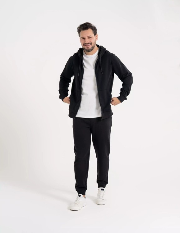 Męski dres sportowy Moraj OBM4400-001+OSM3400-001 czarny
