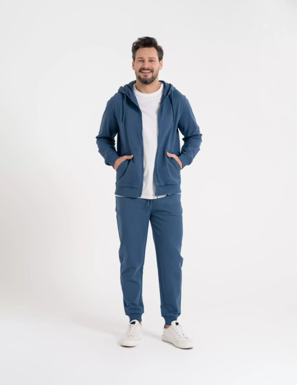 Męski dres sportowy Moraj OBM4400-001+OSM3400-001 niebieski