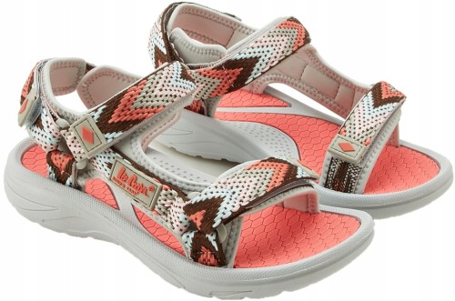 Damskie sandały Lee Cooper LCW-26-34-4428L szary/koralowy