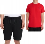 Męski komplet na lato t-shirt + spodenki 4F TSHM3341 62S+SHOM0836 20S czerwony/czarny