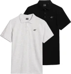 Męski zestaw koszulek polo 2-pak 4F PTSM366 20S+27M 