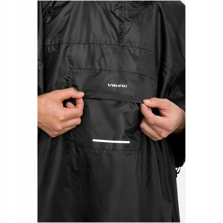 Poncho przeciwdeszczowe Viking peleryna Vesper Backpack czarny