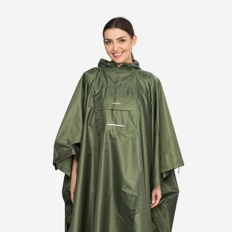 Poncho przeciwdeszczowe Viking peleryna Vesper Backpack khaki