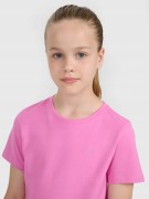 Dziecięca koszulka bawełniana 4F TSHF2397 54S c.różowy