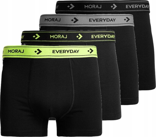 Męskie bokserki bawełniane Moraj MBX550-412 4-pak czarny