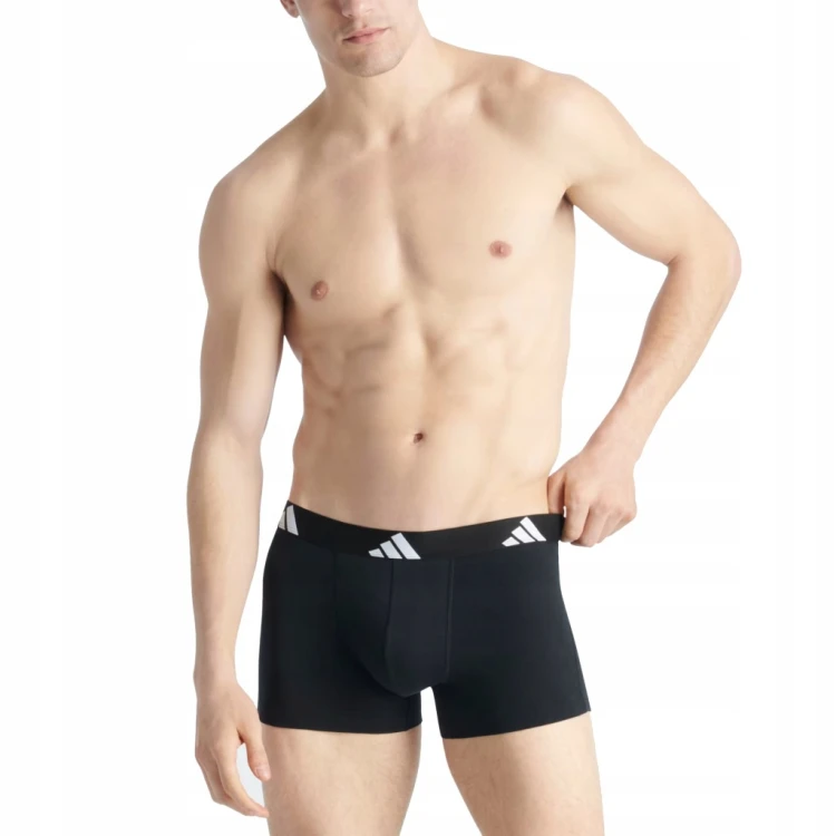 Bokserki męskie ADIDAS Active flex cotton 3-pak 4AM002 czarny