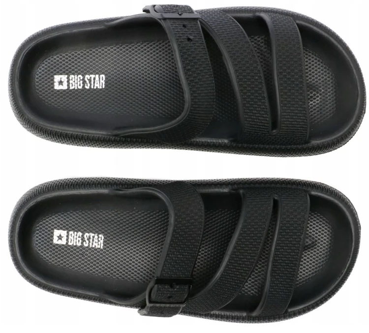 Damskie klapki Big Star TT274A037 czarny