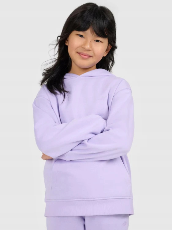 Dziewczęcy dres 4F komplet bluza + spodnie 51S fioletowy