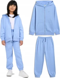 Dziewczęcy dres 4F komplet bluza + spodnie 33S niebieski
