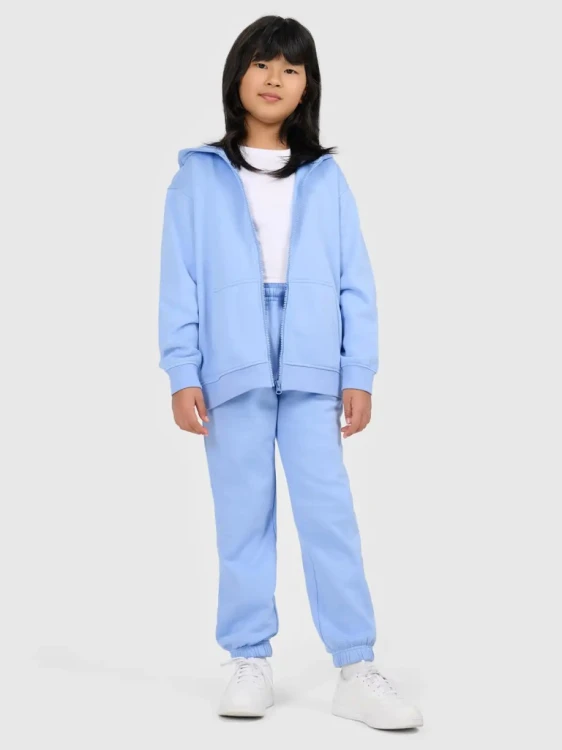 Dziewczęcy dres 4F komplet bluza + spodnie 33S niebieski