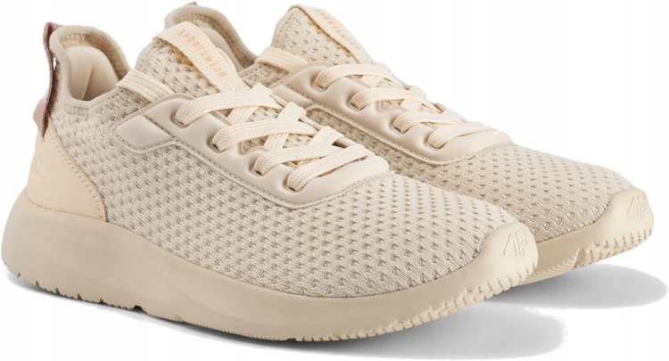 Damskie buty sportowe 4F LOWF118 12S kremowy