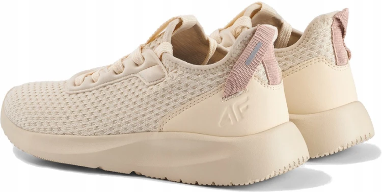 Damskie buty sportowe 4F LOWF118 12S kremowy